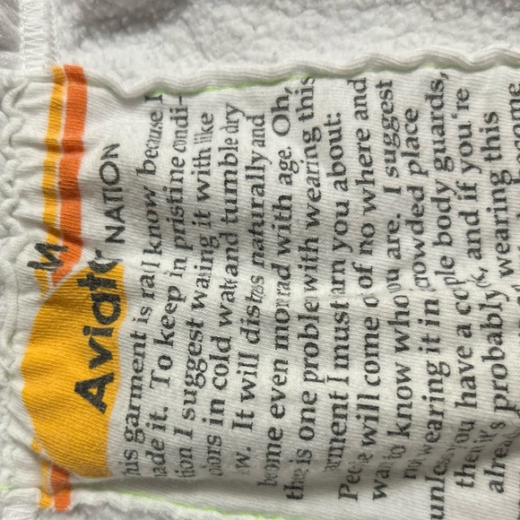 Aviator Nation White Sweatpants with Rainbow Logo - Picture 4 of 5